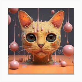 Cat With Bubbles Canvas Print