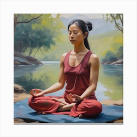 Meditating Woman 1 Canvas Print