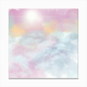 Abstract Watercolor Clouds Canvas Print