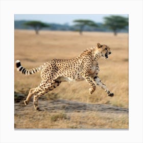 Cheetah Running Canvas Print