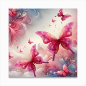 Pink Butterflies 13 Toile