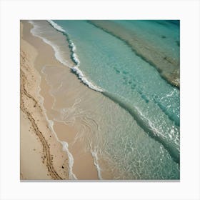 Ocean and Beach Sand Canvas Print