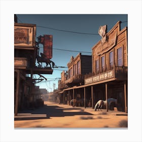 Old West Town 39 Canvas Print