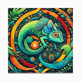 Abstract chameleon artwork 4 Canvas Print