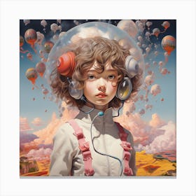 'Flying Girl' Canvas Print