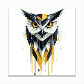 Abstract Owl.Generated AI. Wall Art Print Canvas Print