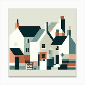 House In The Village Canvas Print