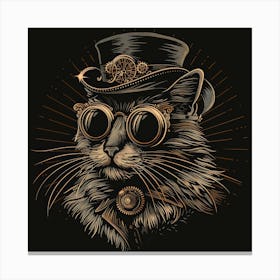 Steampunk Cat 20 Canvas Print