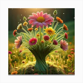 Flowers In A Vase Canvas Print