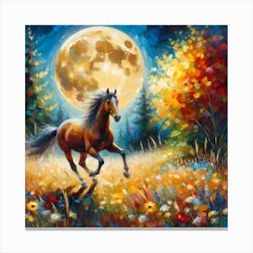 Horse nature Canvas Print
