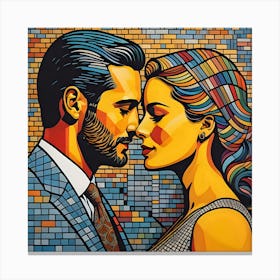 Love Mosaic Euphoria Pop Canvas Print