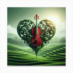 Heart in the field Canvas Print