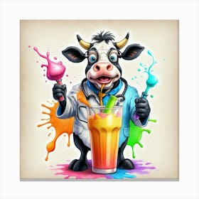 Doctor Cow 3 Canvas Print