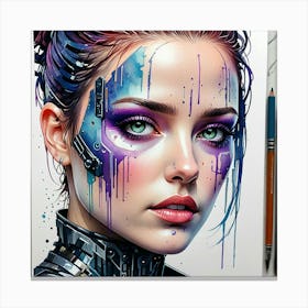 Futuristic Girl 3 Canvas Print