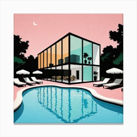 Pool House 1 Canvas Print