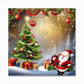 Christmas Santa Canvas Print