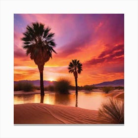 Sunset In The Desert 15 Canvas Print