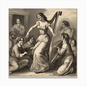 Harpist Canvas Print