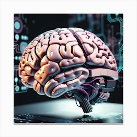 Artificial Intelligence Brain 3 Canvas Print