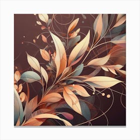 Abstract Leaves Painting 4 Canvas Print