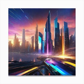 Futuristic Cityscape 78 Canvas Print