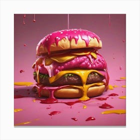 Burger Art Canvas Print