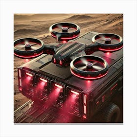 Mars Dominion Transit Rover Onboard Drone Deployment Canvas Print