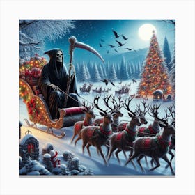 The grim reaper santa (Variant 2) Canvas Print
