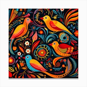 Colorful Birds 1 Canvas Print