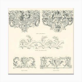 18th Century Ornamental Designs, Albert Racine Canvas Print