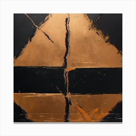 'Sail' Black And Gold Wall Art Canvas Print