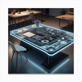 Futuristic Table Canvas Print