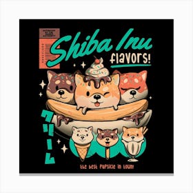 Shiba Inu Flavors - Cute Golden Retriever Dog Gift2 Canvas Print
