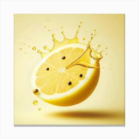 Lemon Splash 2 Canvas Print