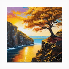 Sunset On The Cliffs Canvas Print