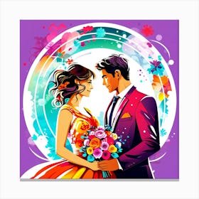 Creative Love And Relationship Illustration 97 Canvas Print