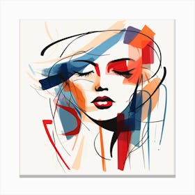 Abstract Of A Woman'S Face Canvas Print