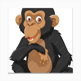 Cartoon Chimpanzee Canvas Print