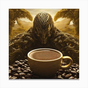 Coffee And Coffee Beans 3 Canvas Print