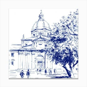 Church In Rome Art Canvas Print