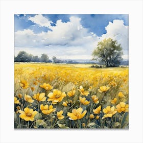 Yellow Flowers 14 Canvas Print