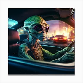 Alien Car 6 1 Canvas Print