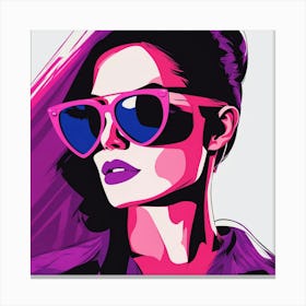 Woman In Sunglasses 4 Canvas Print