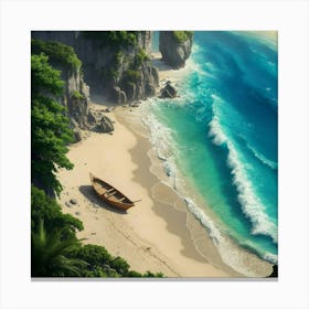 Cliffs And Waves Canvas Print