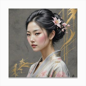 Japanese Girl 2 30x30in 9000x9000px 30 Canvas Print