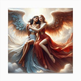 Angels In The Sky 1 Canvas Print