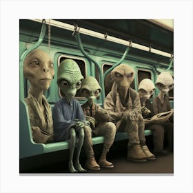 Alien Subway 2 1 Canvas Print