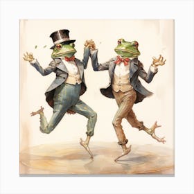 Frogs Dancing 1 Canvas Print