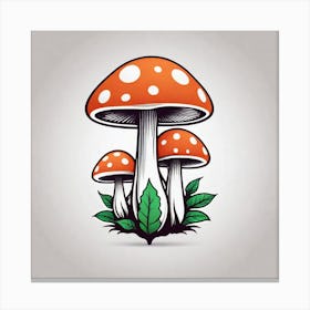 Mushroom Illustration 5 Canvas Print