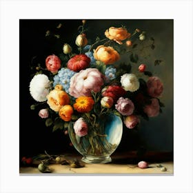 Flowers In A Vase 12 Canvas Print